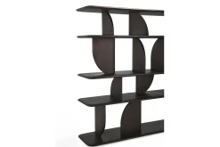 Wandregal Geometric Teak gebeizt