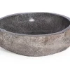Waschbecken Kiesel oval groß