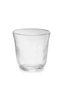 Wasserglas Inku geriffelt H 9 cm