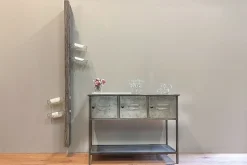 Weinregal Teak grau H 180 cm