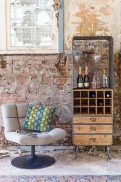 Weinregal Vino Metall Massivholz