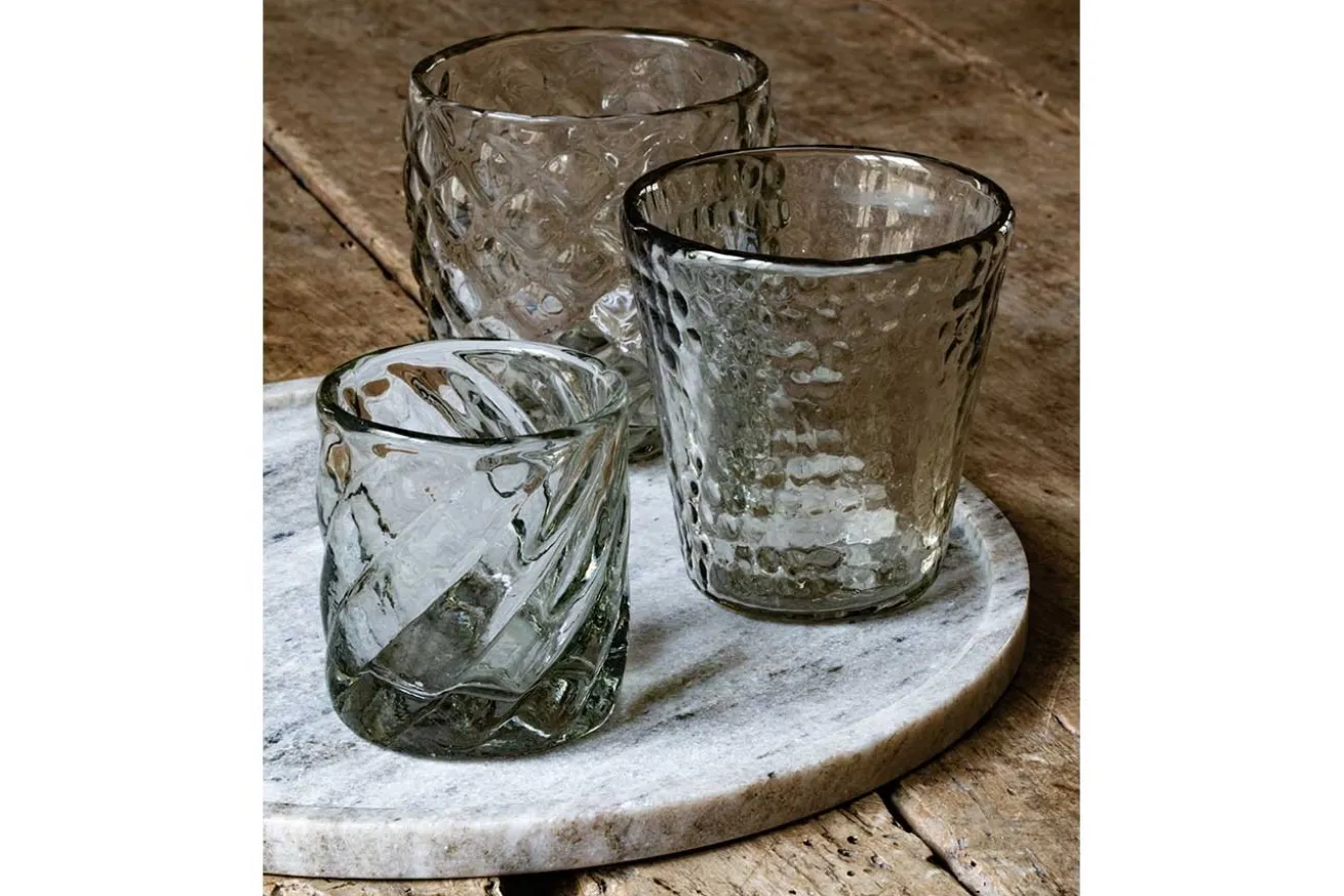 Windlicht Antigua Glas genoppt H 10 cm