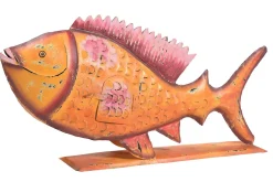 Windlicht Fisch Metall groß