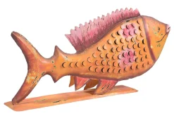 Windlicht Fisch Metall groß