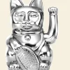 Winkekatze Lucky Cat Cosmic shiny silber