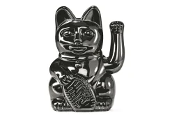 Winkekatze Lucky Cat Cosmic shiny schwarz