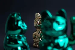 Winkekatze Lucky Cat Cosmic shiny platin