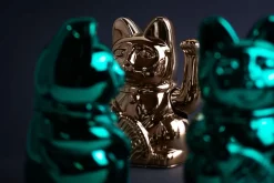 Winkekatze Lucky Cat Cosmic shiny platin
