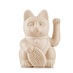 Winkekatze Lucky Cat matt beige
