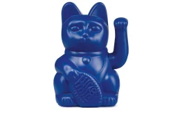 Winkekatze Lucky Cat matt dunkelblau