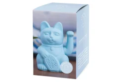 Winkekatze Lucky Cat matt hellblau