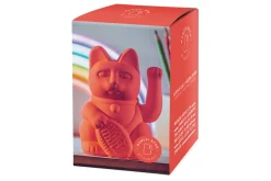 Winkekatze Lucky Cat neonorange matt