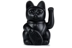 Winkekatze Lucky Cat schwarz matt