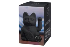 Winkekatze Lucky Cat schwarz matt