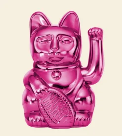 Winkekatze Lucky Cat shiny pink