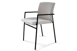 Yves Armlehnstuhl Stoff hellgrau